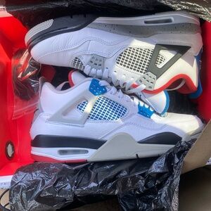 Jordan Athletic Shoes White Blue Red